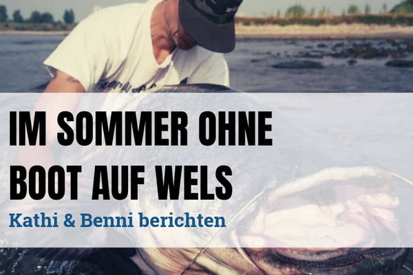Kathi & Benni berichten: Welsangeln im Sommer am Rhein - ohne Boot!