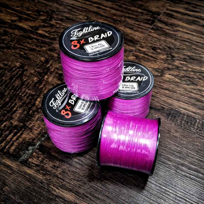 Dein Lieblingsangler DLA Gamba Garn 8-Fach Geflochtene Angelschnur Graffiti  Ghost Pink 350m  Nahezu Unsichtbar Unter